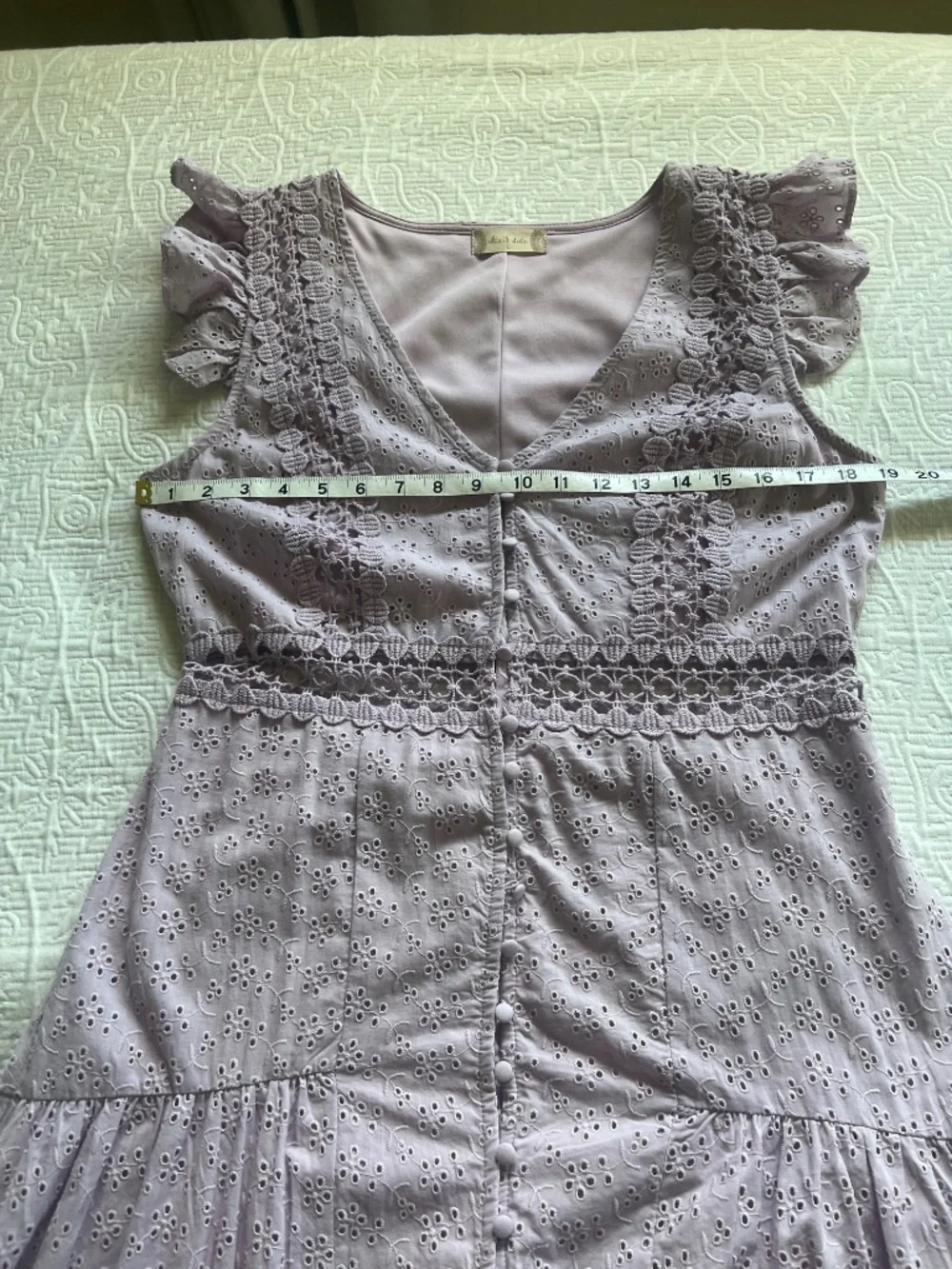 Lilac eyelet Altered State dress size large - Picture 14 of 14